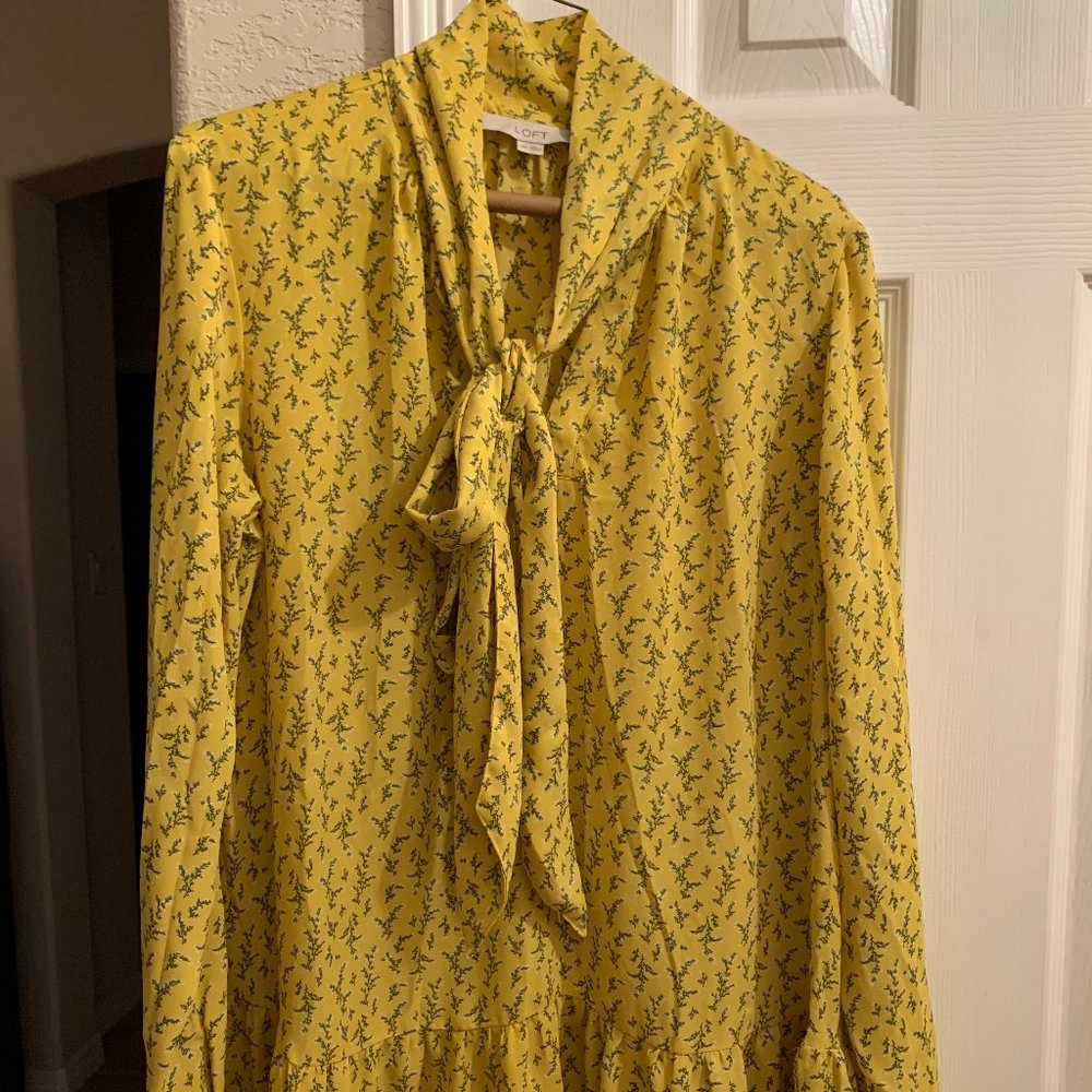 LOFT long sleeve mustard maternity tunic M